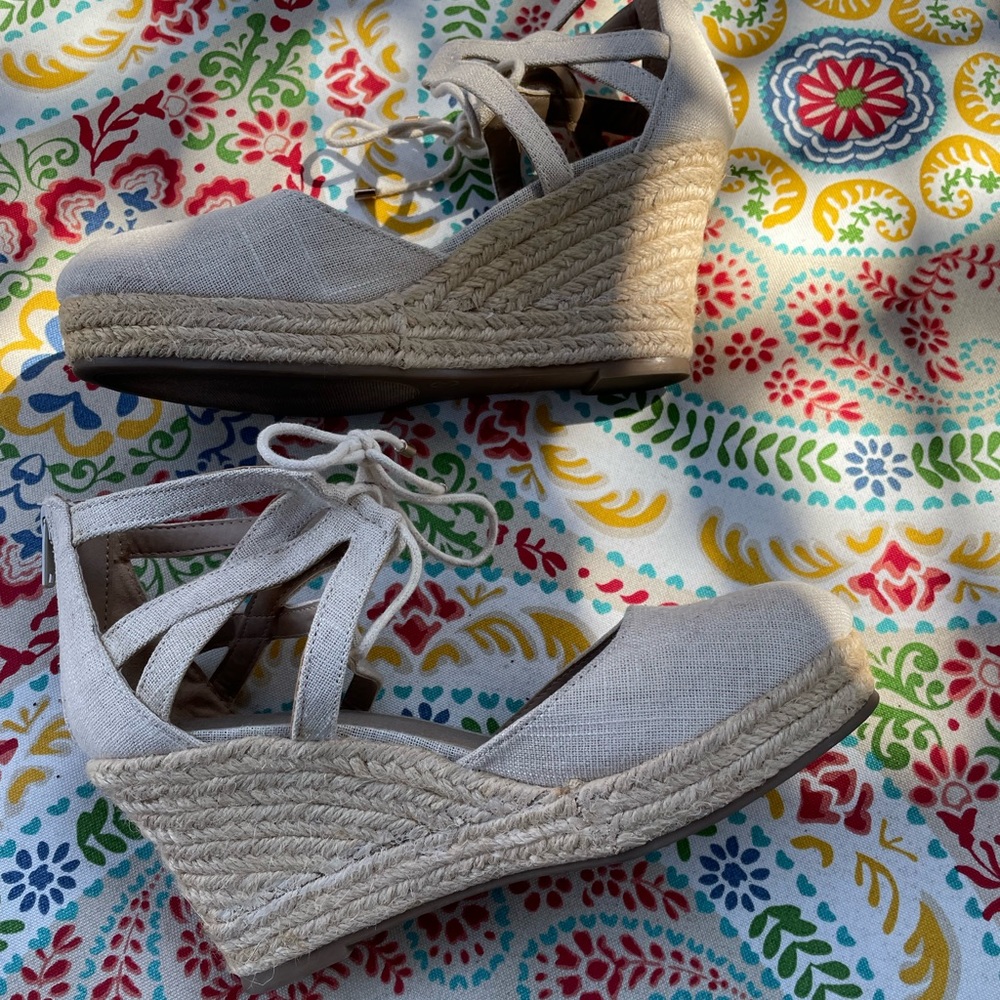 Strappy wedges